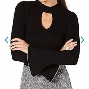 INC Black long sleeved black top Size Small - NWT